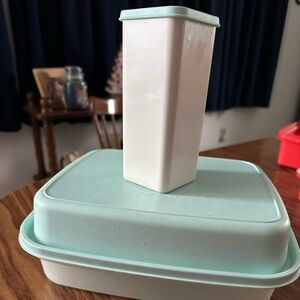 2 Vintage Tupperware Items - Marinator & Butter Saver